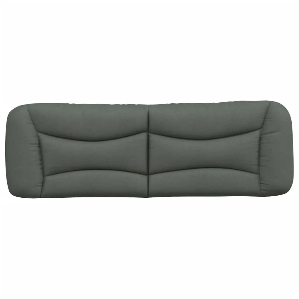 Headboard Cushion Grey Fabric 153cm Wall Mounted Bed Pillow Back Support