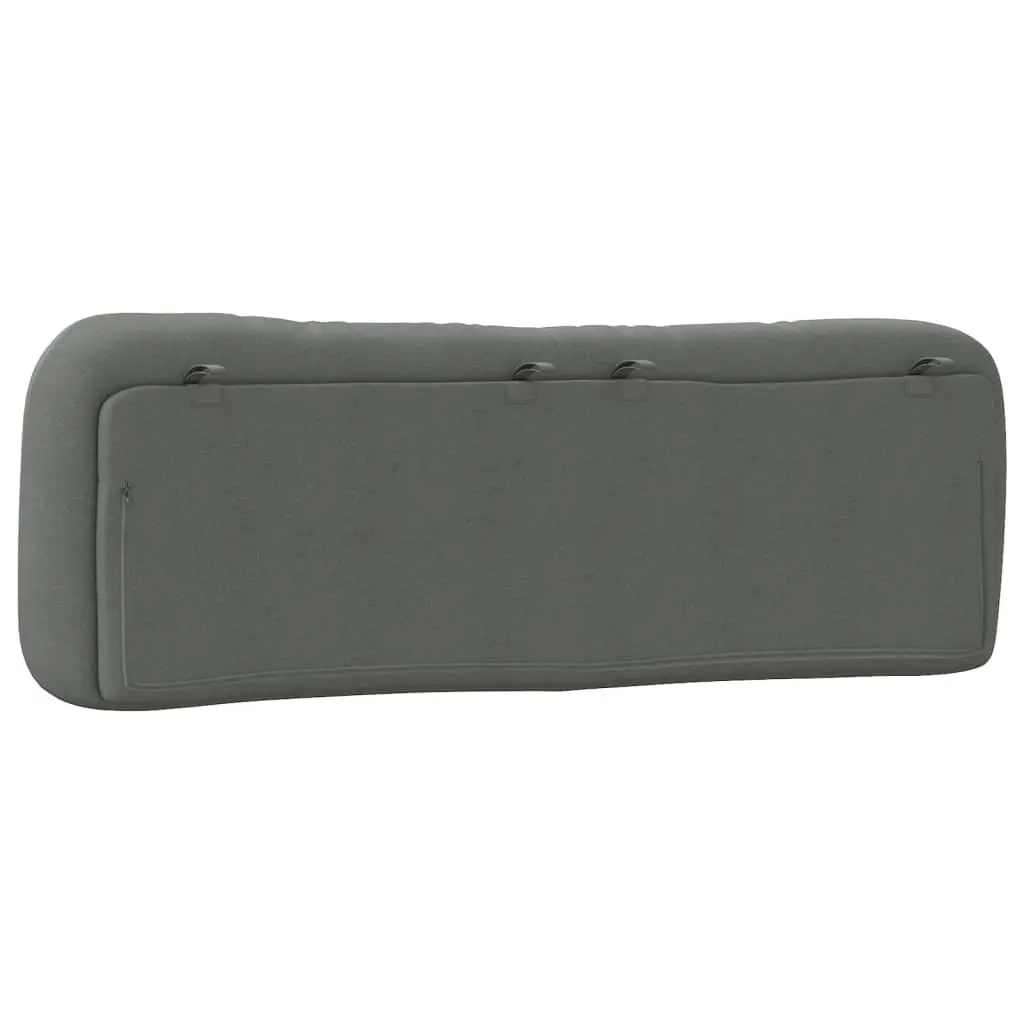 Headboard Cushion Grey Fabric 153cm Wall Mounted Bed Pillow Back Support