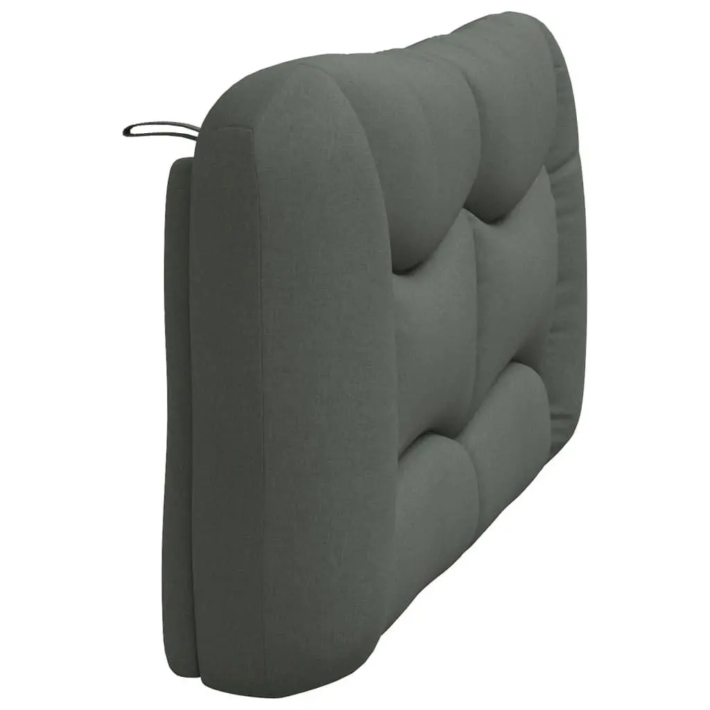 Headboard Cushion Grey Fabric 153cm Wall Mounted Bed Pillow Back Support