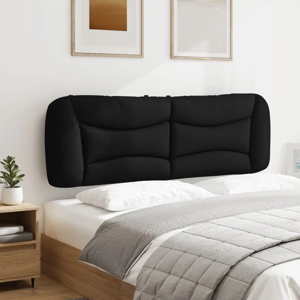 Upholstered Black Fabric Headboard Cushion 153 cm