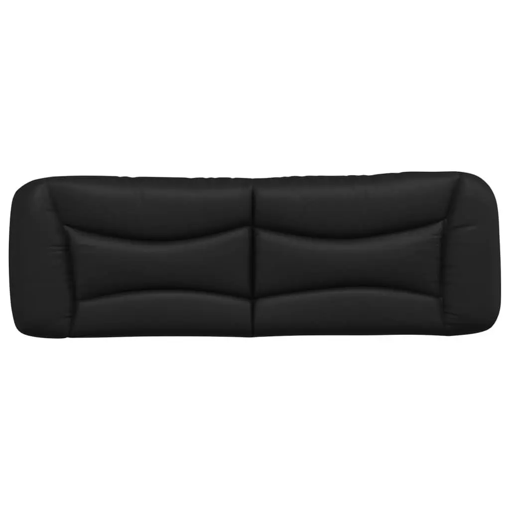 Black Faux Leather Headboard Cushion 153cm