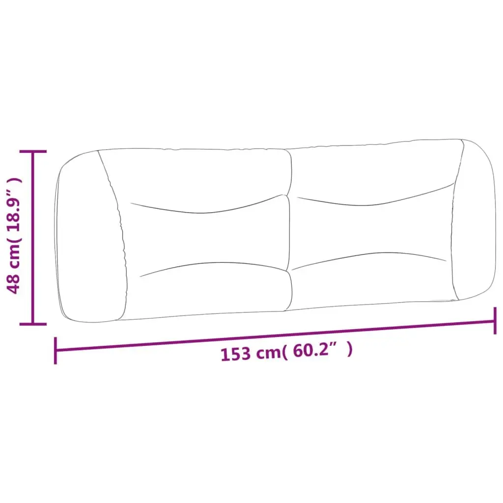 Black Faux Leather Headboard Cushion 153cm