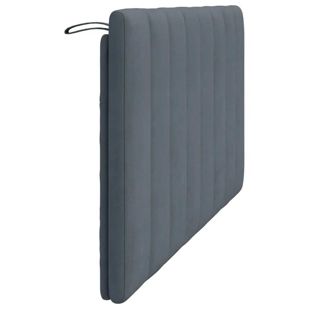 Headboard Cushion Grey Velvet 153cm Foam Upholstered Bed Backrest Pillow Support