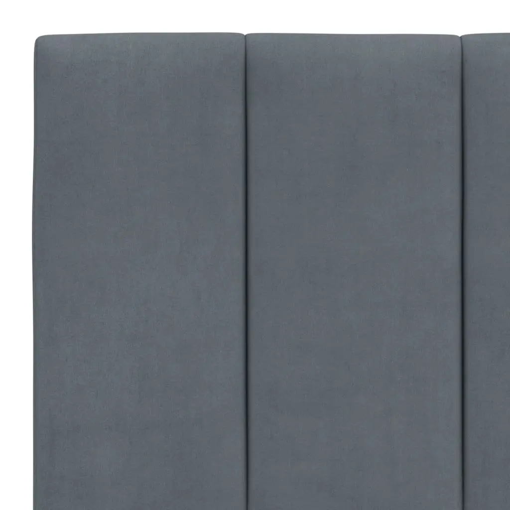 Headboard Cushion Grey Velvet 153cm Foam Upholstered Bed Backrest Pillow Support