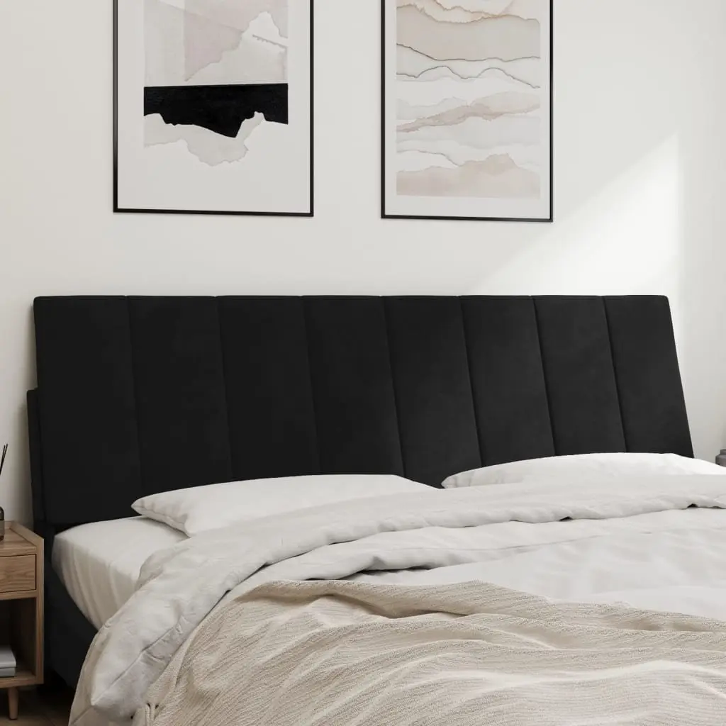 Hanko Black Velvet Headboard Cushion 153cm