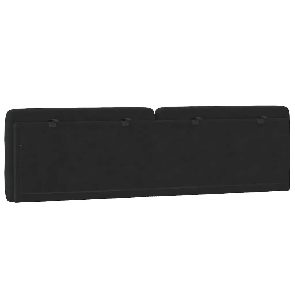 Headboard Cushion Black Velvet 180cm Foam Upholstered Bed Pillow Wall Mount