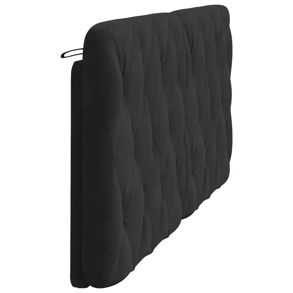 Headboard Cushion Black Velvet 180cm Foam Upholstered Bed Pillow Wall Mount