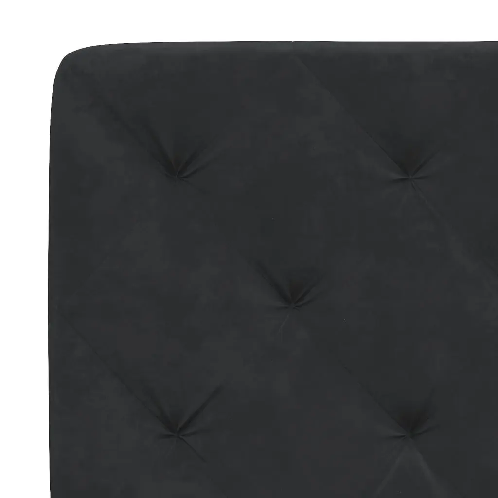 Headboard Cushion Black Velvet 180cm Foam Upholstered Bed Pillow Wall Mount