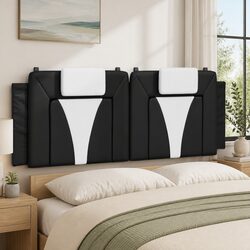 Upholstered Faux Leather Headboard Cushion 153cm Black