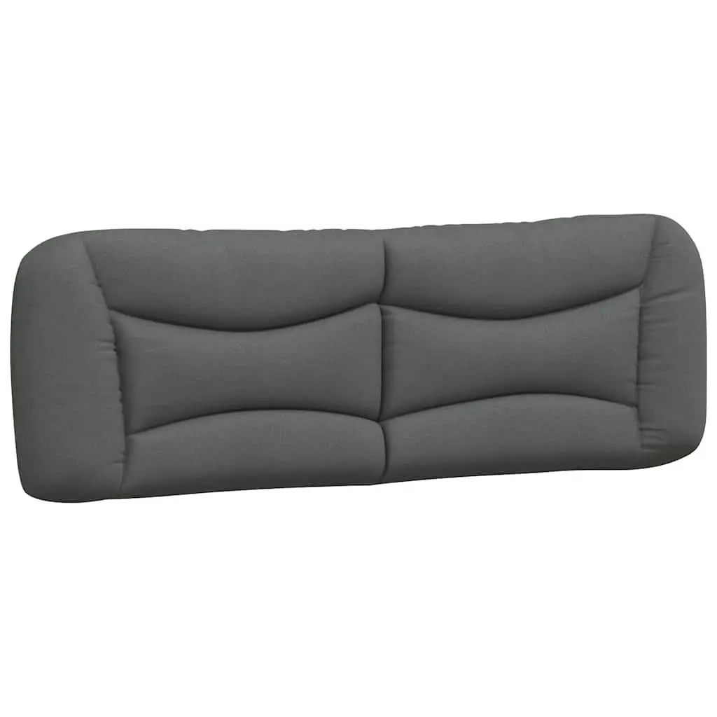 Grey Fabric Upholstered Queen Bed Frame with Headboard