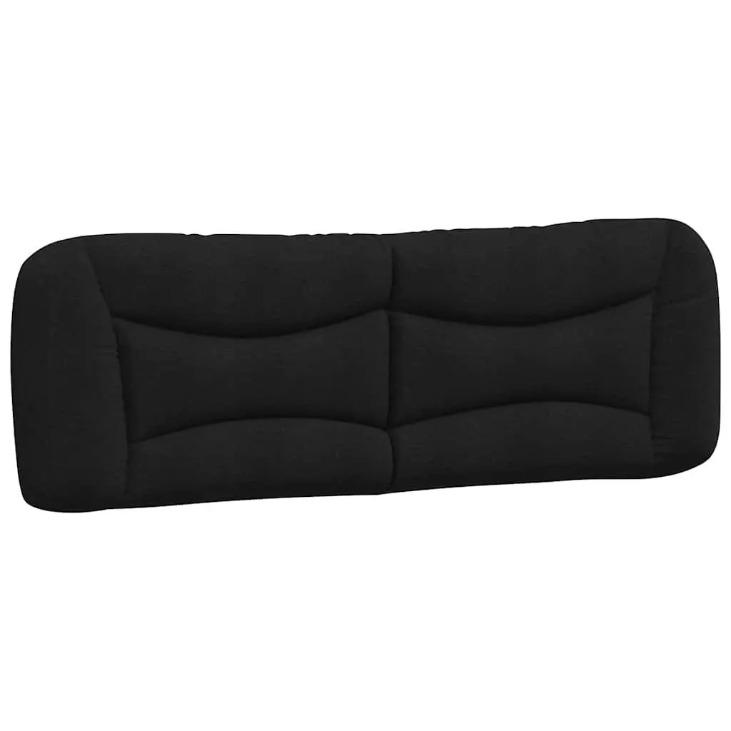 Queen Bed Frame with Fabric Headboard Black 152x203cm
