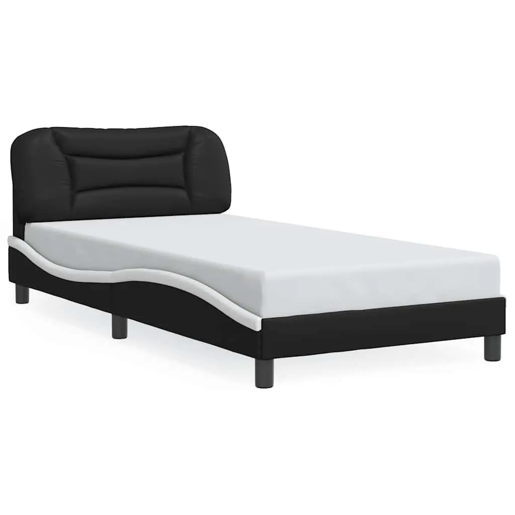 Faux Leather King Single Bed Frame with Headboard