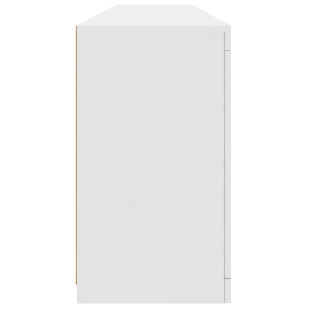 White Sideboard Cabinet Modern RGB LED Lights Engineered Wood 181.5 x 37 x 67 cm