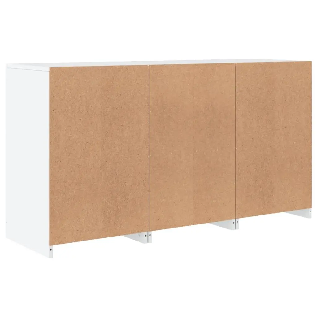 White Sideboard with RGB LED Lights for Living Spaces