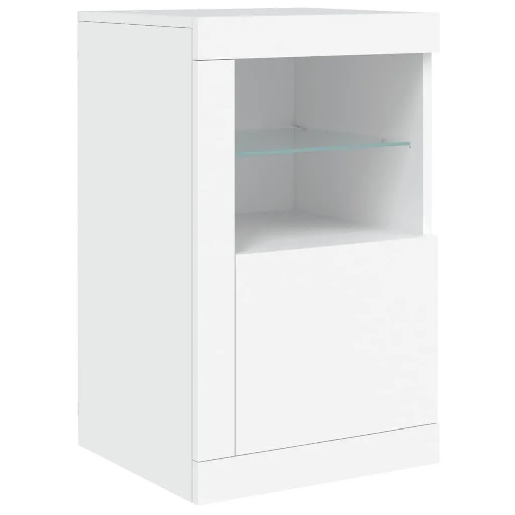 White Sideboard with RGB LED Lighting 142.5x37x67cm