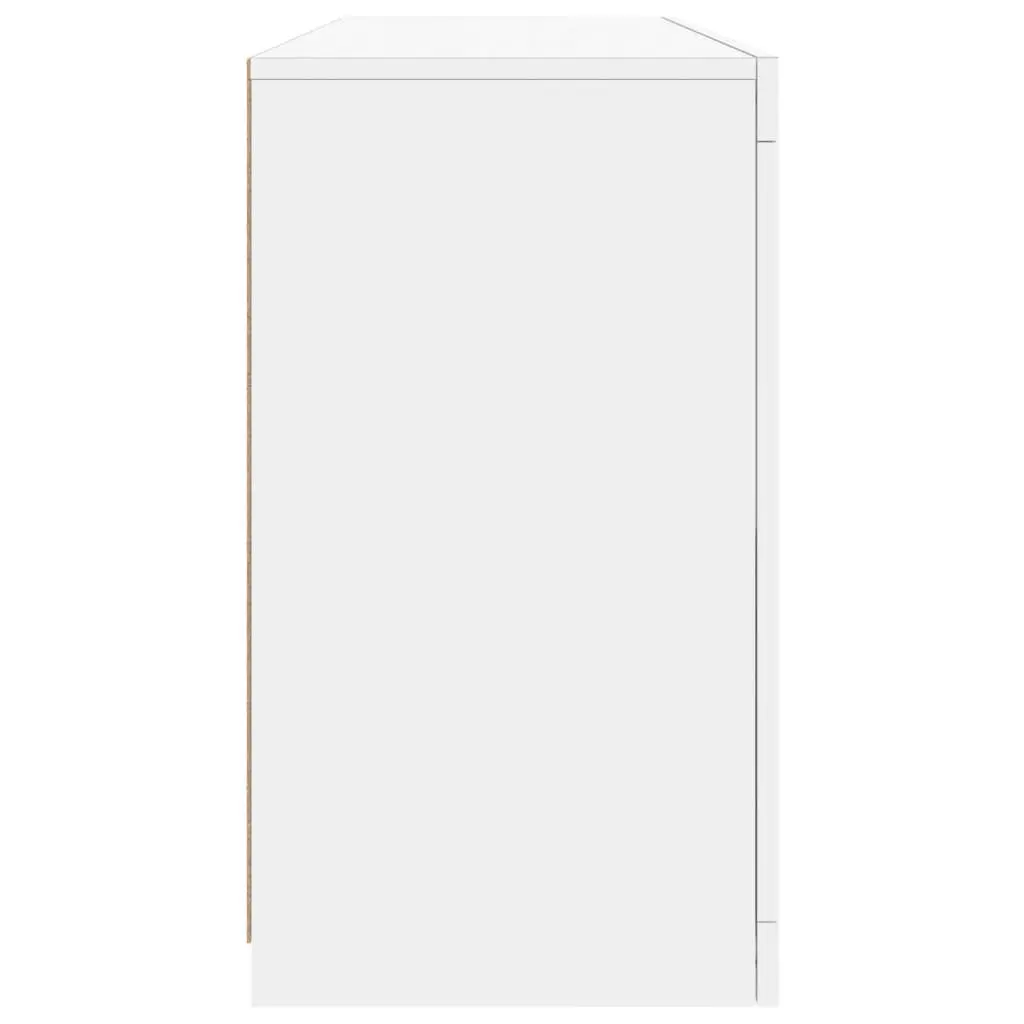 White Sideboard with RGB LED Lighting 142.5x37x67cm
