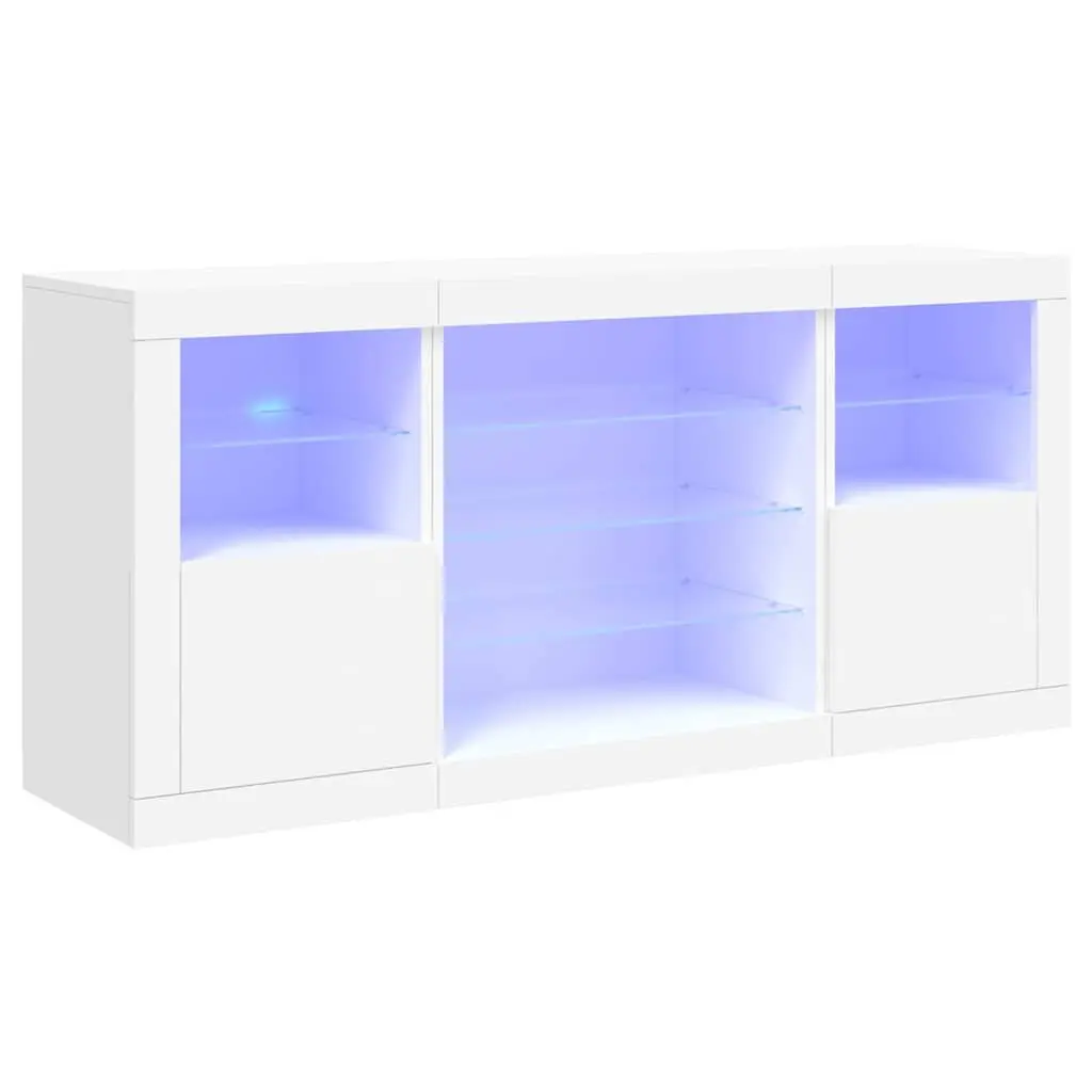White Sideboard with RGB LED Lights