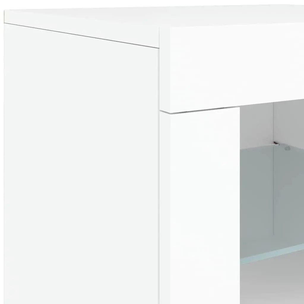 White Sideboard with RGB LED Lights
