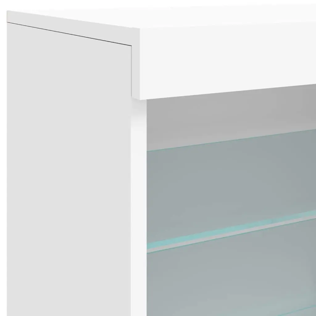 White Sideboard with RGB LED Lights