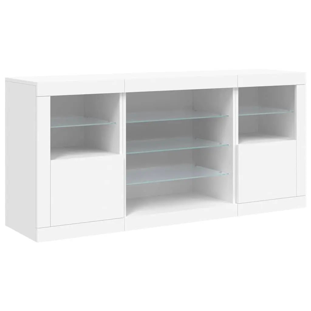 White Sideboard with RGB LED Lights