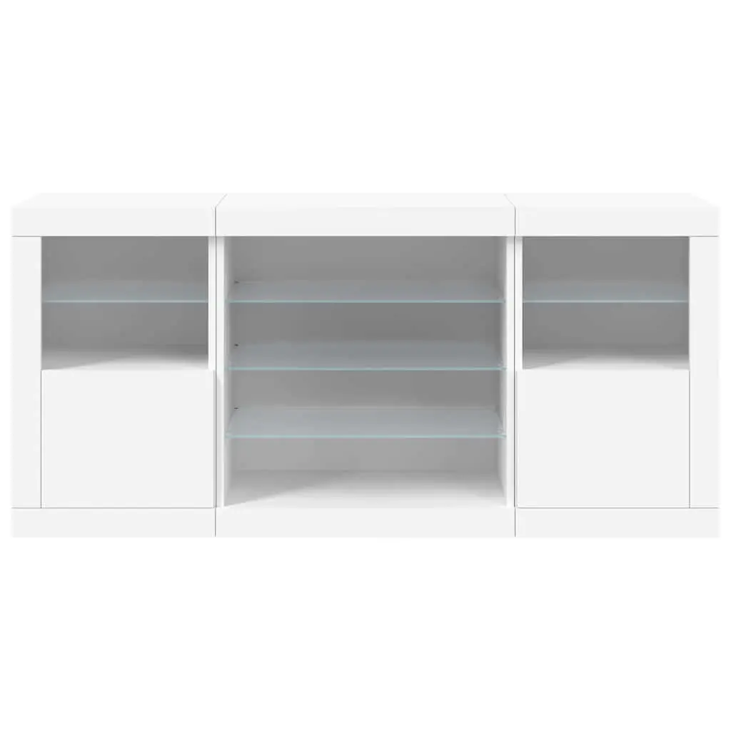 White Sideboard with RGB LED Lights