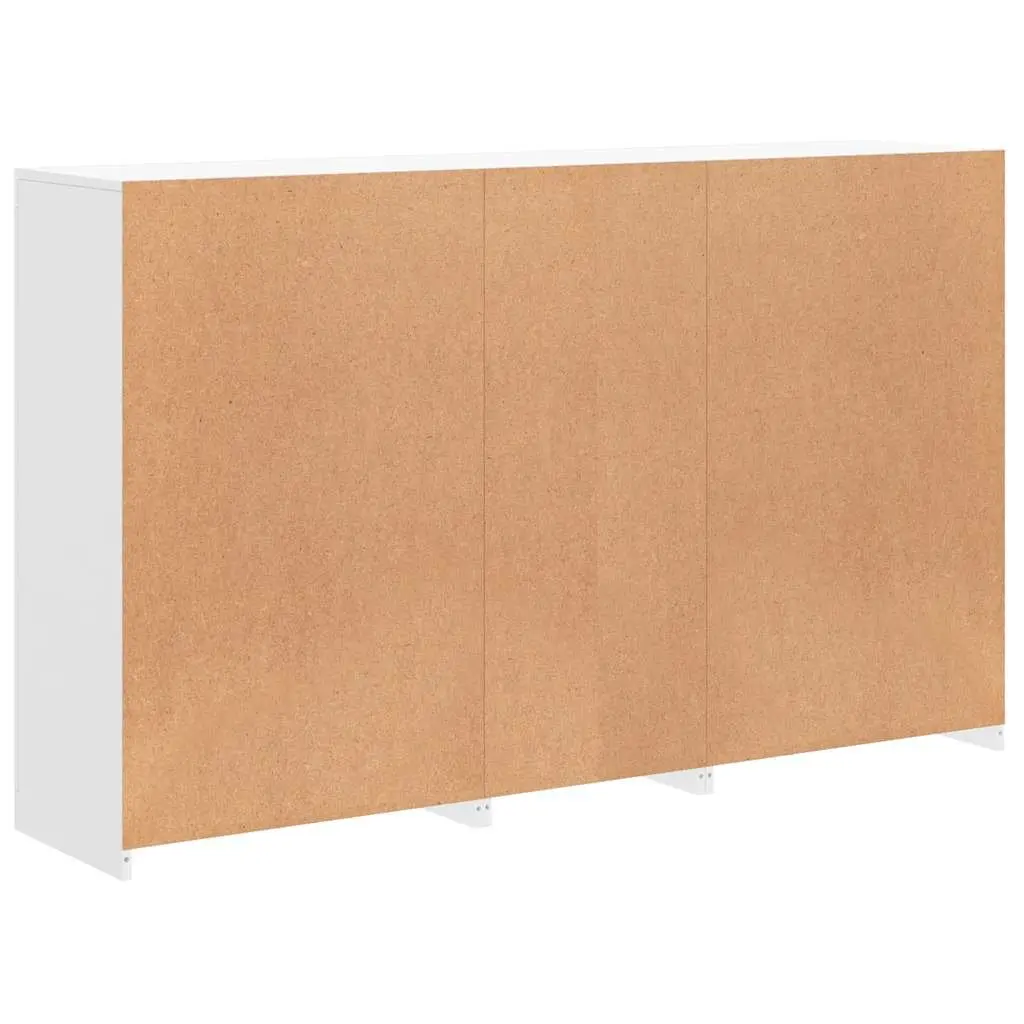 Sideboard Cabinet White Modern 162cm Engineered Wood with RGB LED Lights