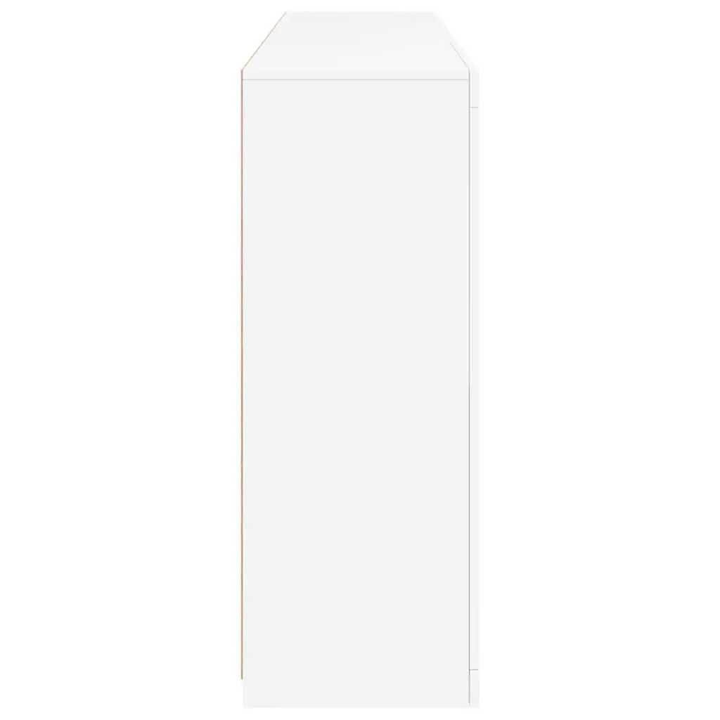 Sideboard Cabinet White Modern 162cm Engineered Wood with RGB LED Lights