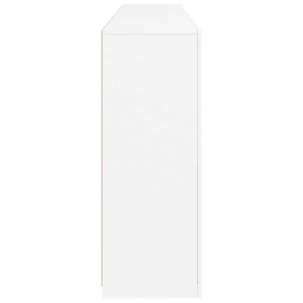 Sideboard Cabinet Modern White RGB LED Lights Storage Engineered Wood 202x37x100 cm
