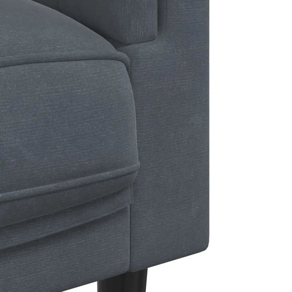 2 Piece Sofa Set Grey Velvet Living Room Furniture Comfortable Seating with