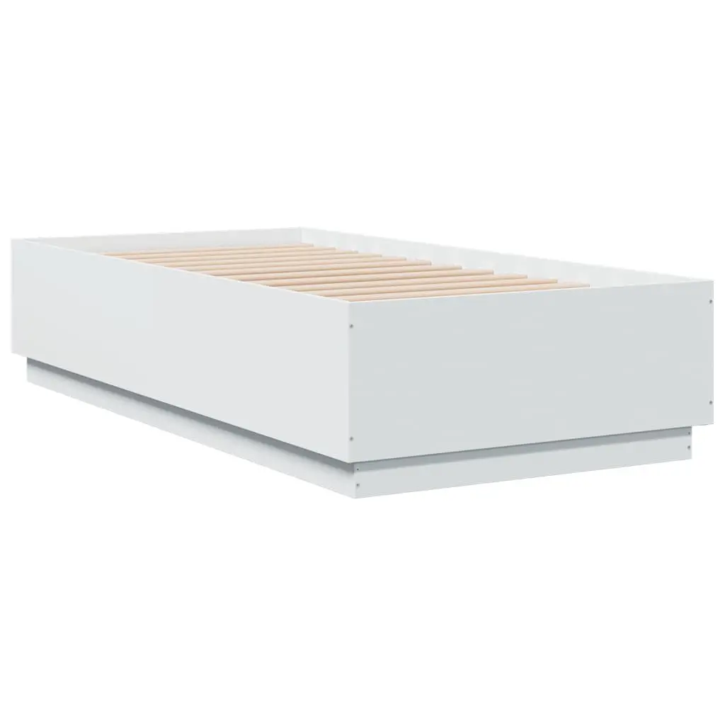 White LED Bed Frame 90x190 cm