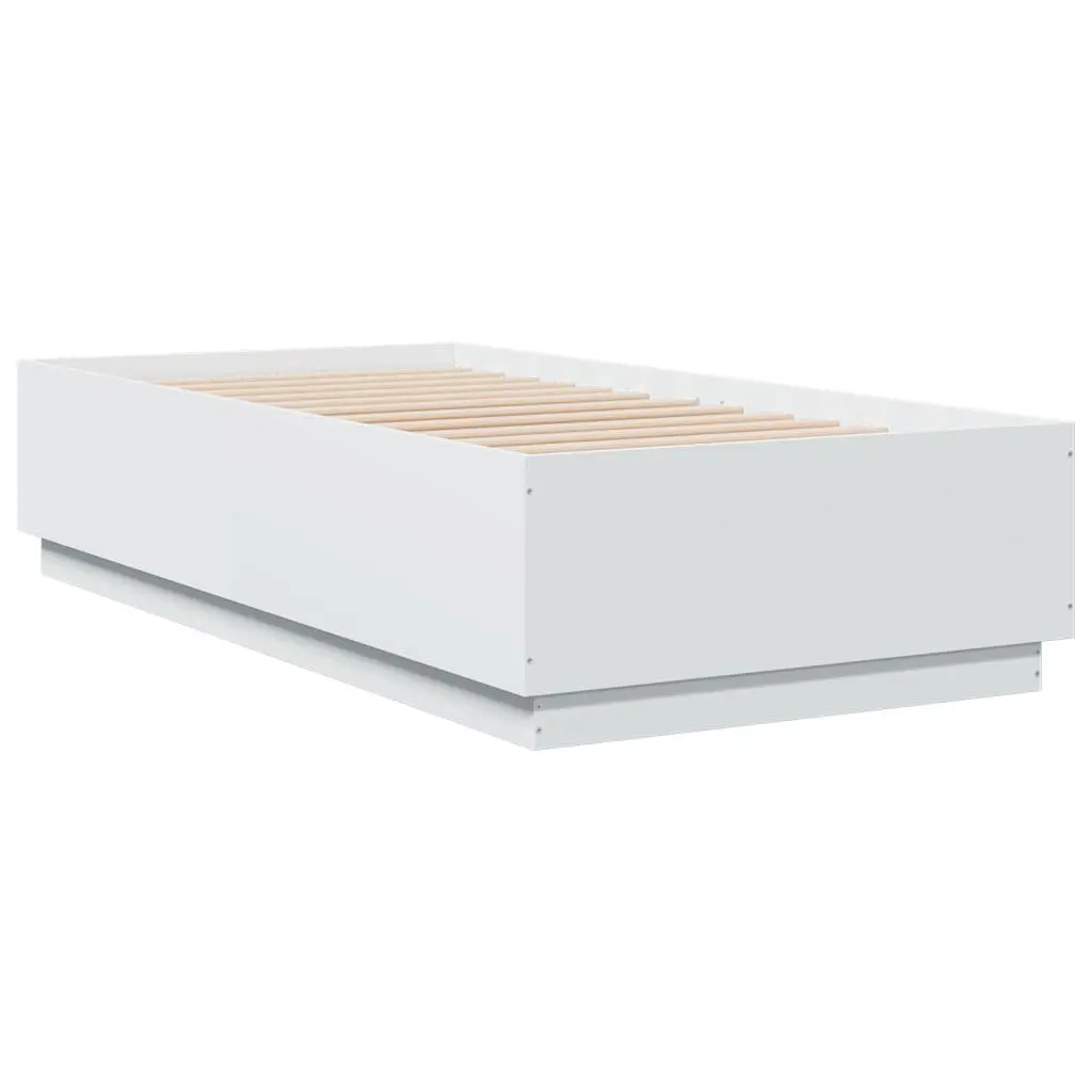 White LED Bed Frame 90x190 cm