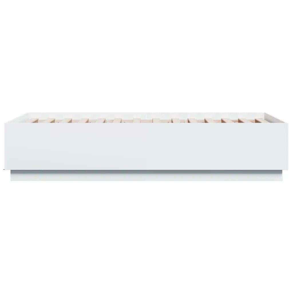 White LED Bed Frame 90x190 cm