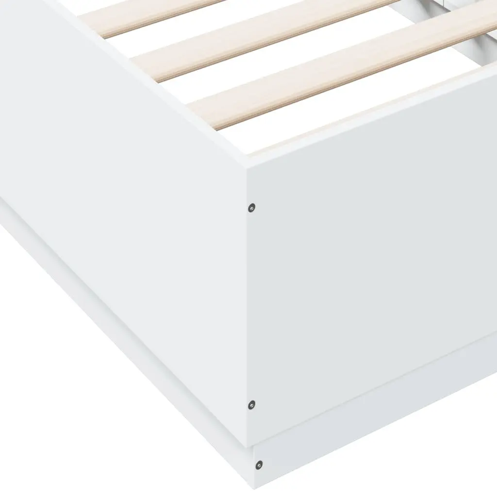 White LED Bed Frame 90x190 cm