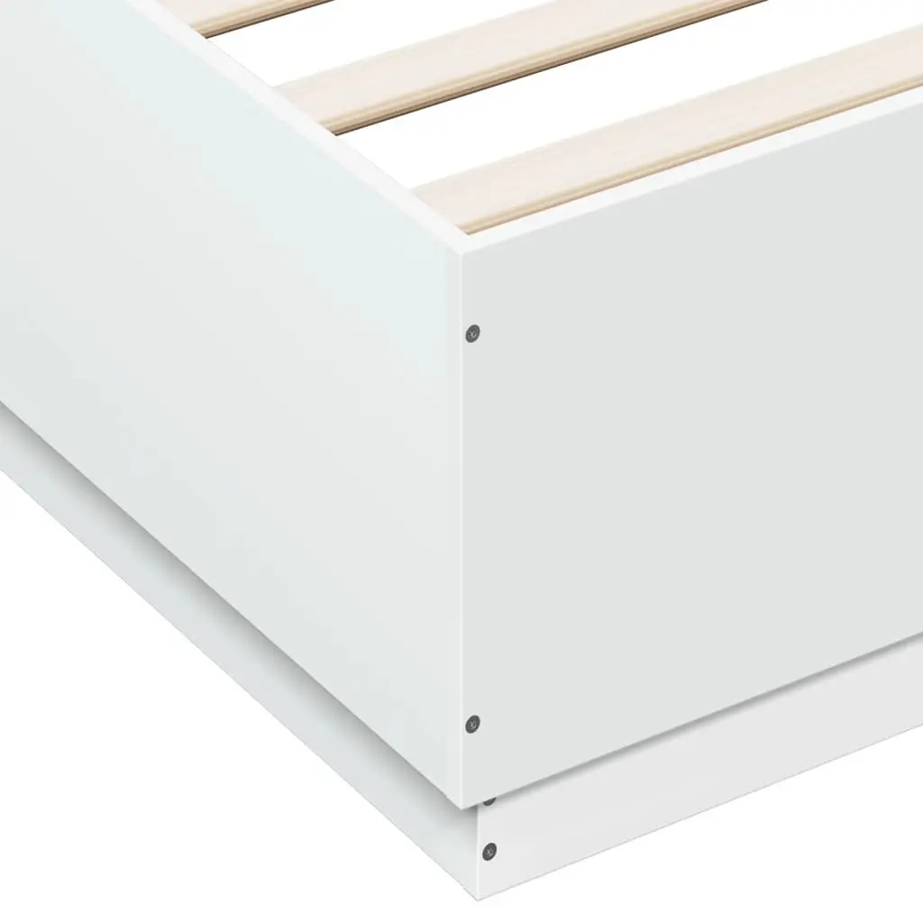 White Bed Frame 150x200 cm for Comfort and Style
