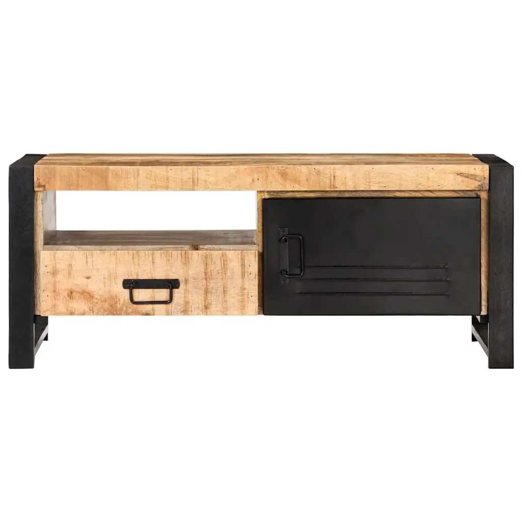 Coffee Table 100x50x40cm with Storage Door Drawer Shelf Industrial Living Room