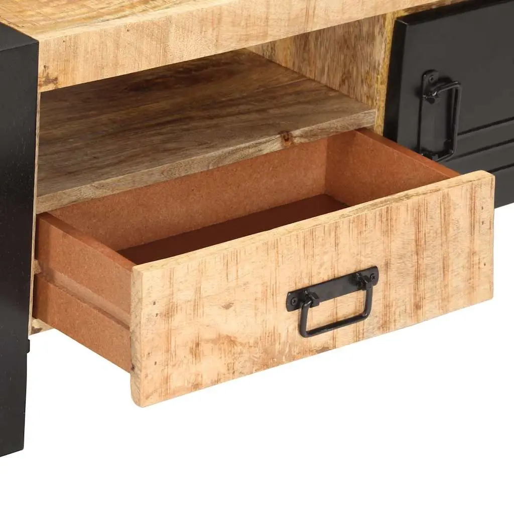 Coffee Table 100x50x40cm with Storage Door Drawer Shelf Industrial Living Room