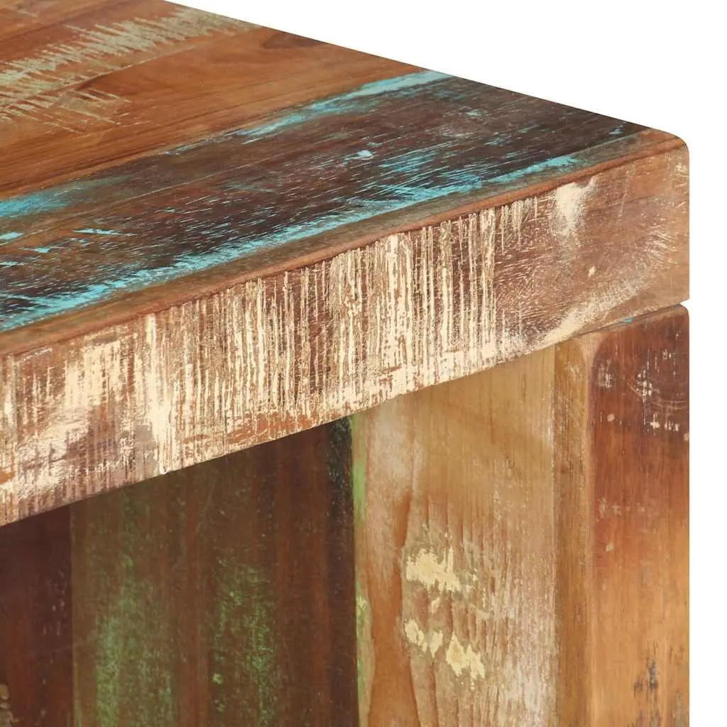 2 Piece Coffee Table Set Solid Reclaimed Wood Brown Living Room Accent Furniture