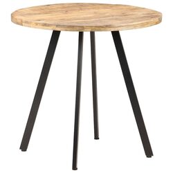 Dining Table 80 cm Rough Mango Wood Kitchen Furniture Brown Handmade