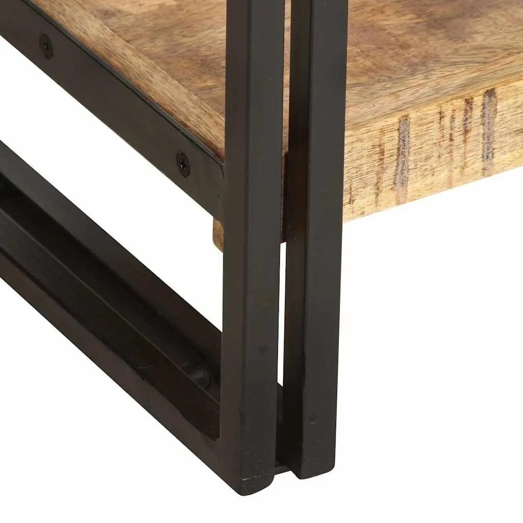 5-Tier Bookcase 40x30x180 cm Solid Mango Wood Industrial Standing Shelf Storage