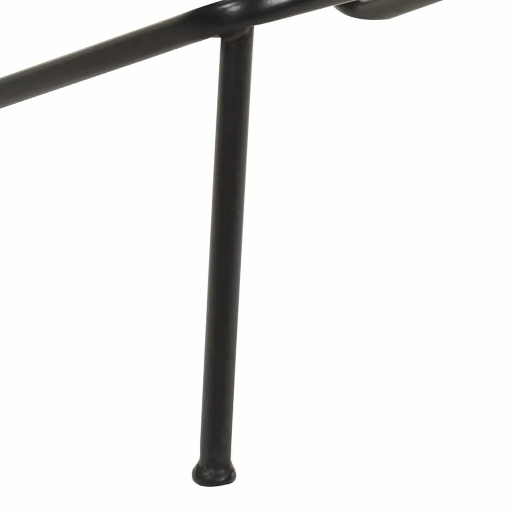 Bar Stools 2 pcs Black Leather Seat Iron Frame Industrial Style Kitchen Dining
