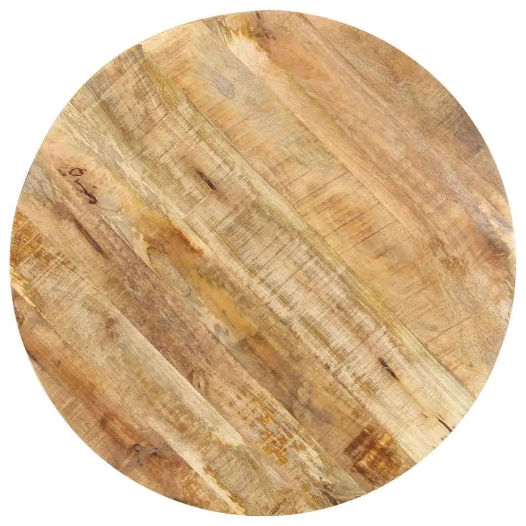 End Table Industrial Style 68x68x56 cm Brown Solid Mango Wood with Powder-Coated Iron Legs