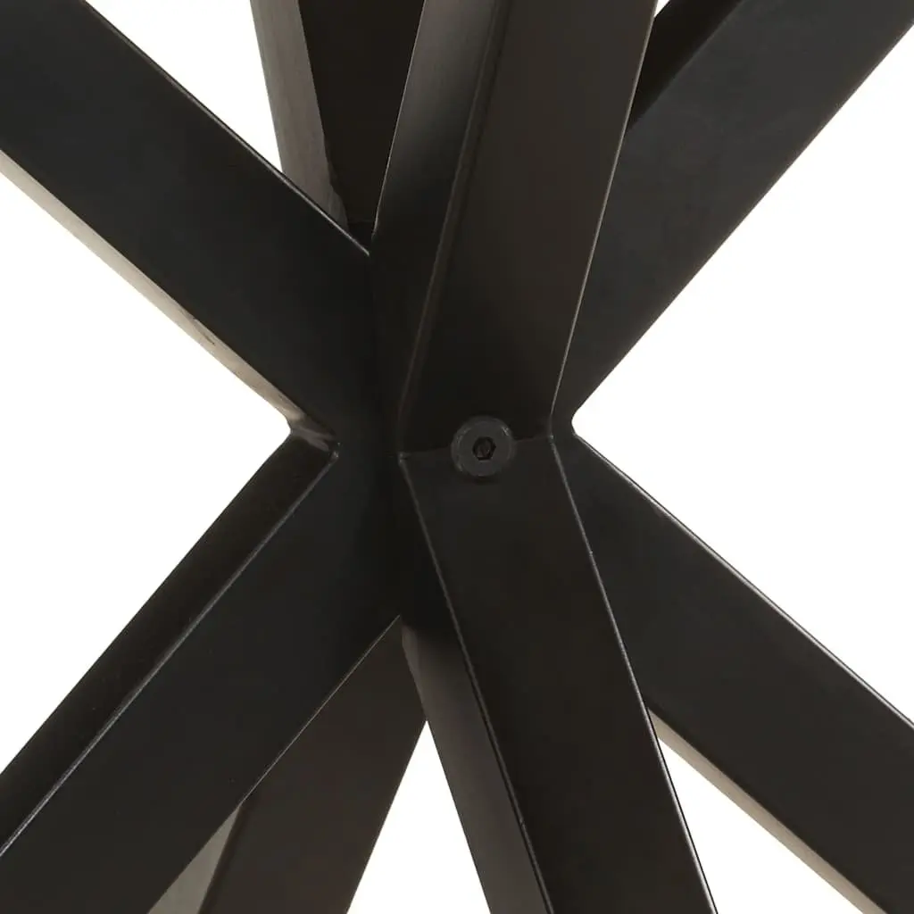 End Table Industrial Style 68x68x56 cm Brown Solid Mango Wood with Powder-Coated Iron Legs