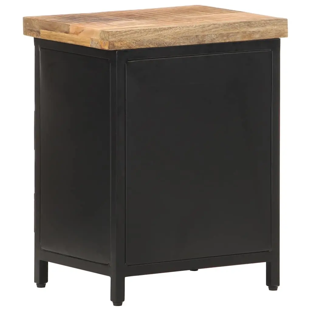 Bedside Cabinet 40x30x52cm Brown Nightstand Storage Drawer Door Table