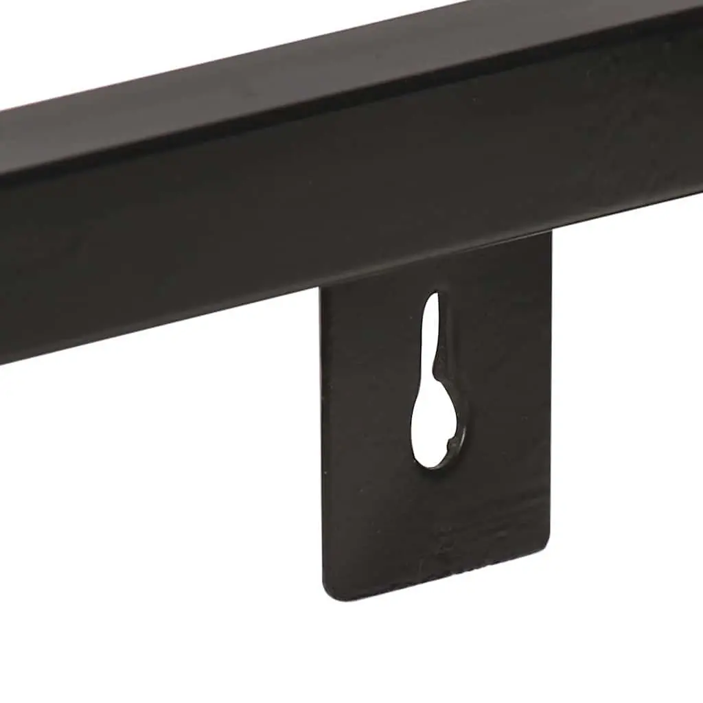 Wall Shelves Industrial Style 80 cm Reclaimed Wood Black Powder-Coated Iron Frame 2 Piece