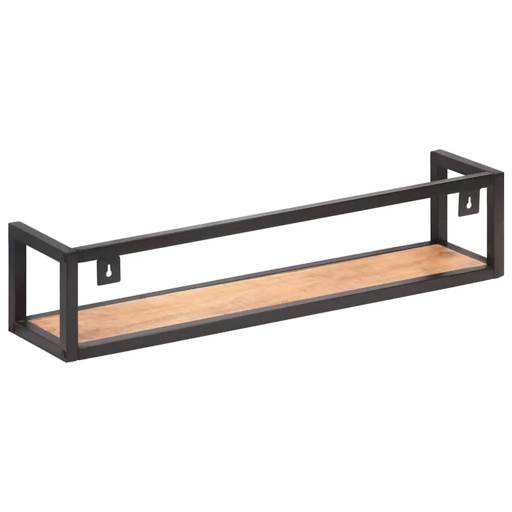 Wall Shelves Industrial Style 80 cm Solid Wood Floating Shelf Storage Rack