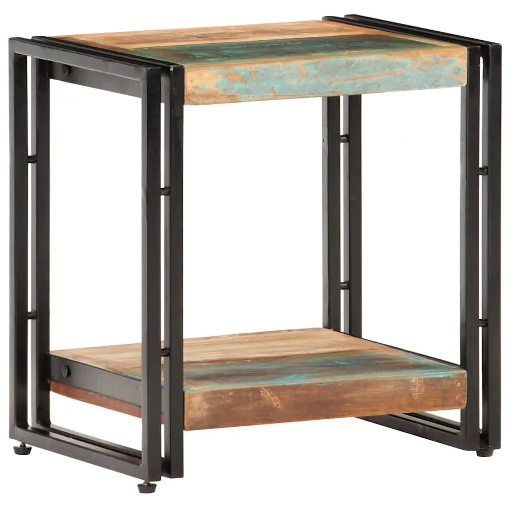 End Table 40x30x40 cm Solid Reclaimed Wood Side Accent Bedside Storage Shelf