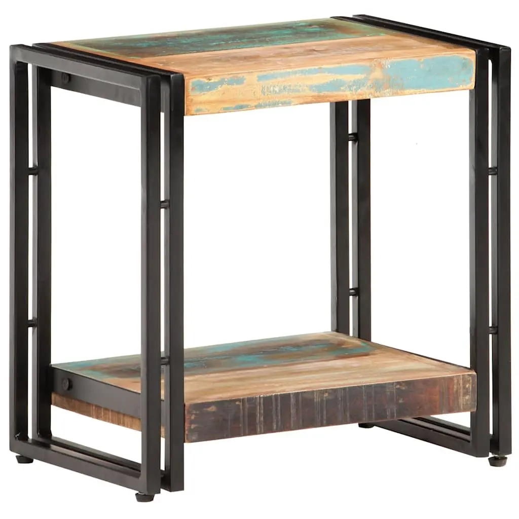 End Table 40x30x40 cm Solid Reclaimed Wood Side Accent Bedside Storage Shelf