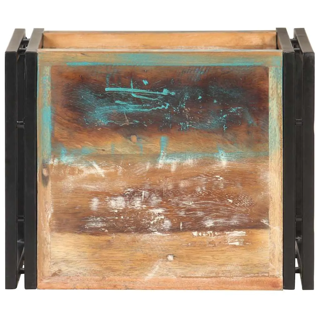 End Table 40x30x40 cm Solid Reclaimed Wood Side Accent Bedside Storage Shelf