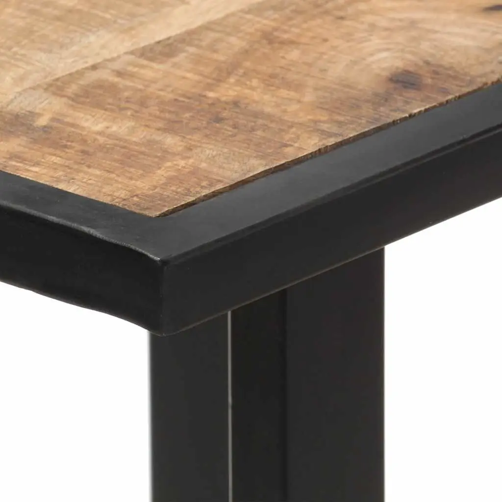 Dining Table 120 cm Rough Mango Wood Kitchen Dining Room Furniture Brown