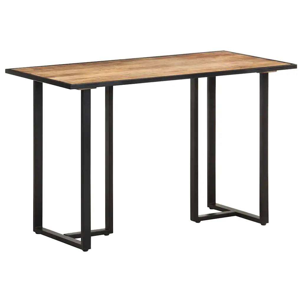 Dining Table 120 cm Rough Mango Wood Kitchen Dining Room Furniture Brown
